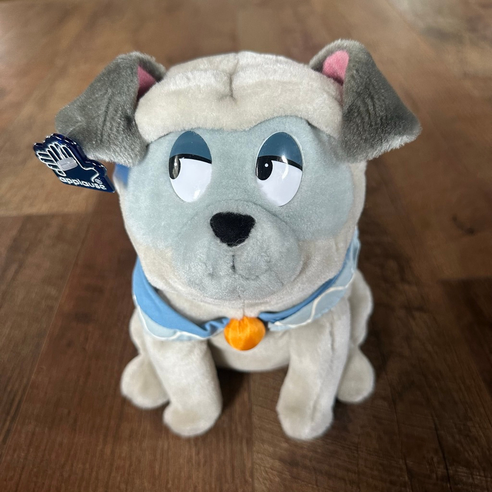 Applause Plush Dog Gray/Blue One Size Stuffed Animal Toy
